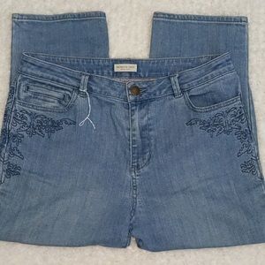*Coldwater Creek Embroidered Cropped Jeans